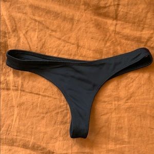 Coulbourne black thong bikini bottoms